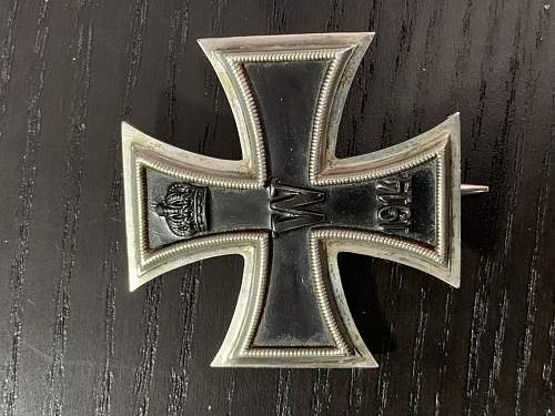 1914 Imperial German standard issue iron cross with box.