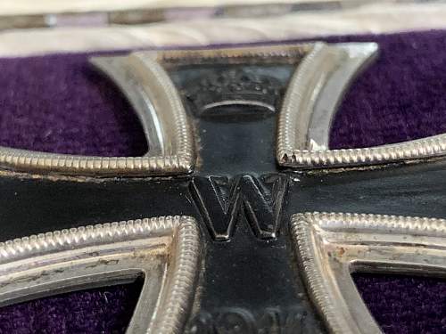 1914 Imperial German standard issue iron cross with box.