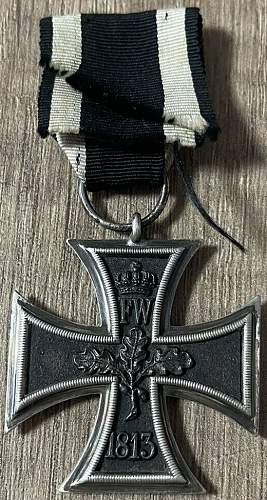 1 Weltkrieg Eisernes Kreuz 2 von 1870 - Original Datumverleihung?