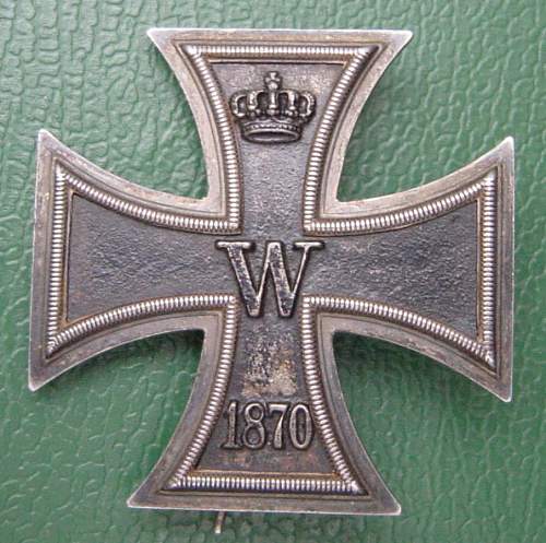 1 Weltkrieg Eisernes Kreuz 2 von 1870 - Original Datumverleihung?