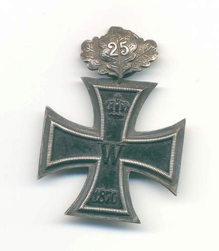 1 Weltkrieg Eisernes Kreuz 2 von 1870 - Original Datumverleihung?