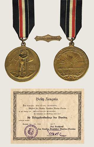 medaglia commemorativa della marina imperiale tedesca