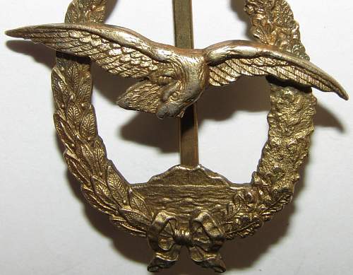 Kaiserliches Deutsches Marine-Beobachter-Pilotenabzeichen (Imperial German Navy Pilot/Observer Badge) ? Prinzen Size Deumer