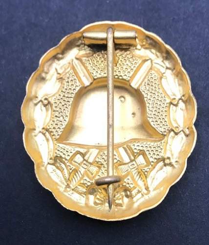 WW1 Wound badge gold