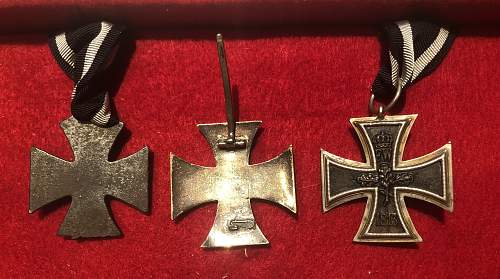 German Iron Cross 1st &amp; 2nd and Commemorative Cross.