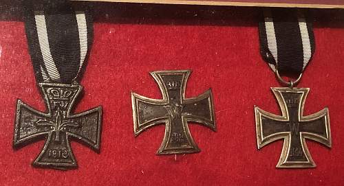 German Iron Cross 1st &amp; 2nd and Commemorative Cross.