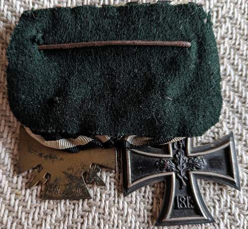 Court Mounted Eisernes kreuz 2. klasse 1914 und Ehrenkreuz des Weltkrieges 1914/1918