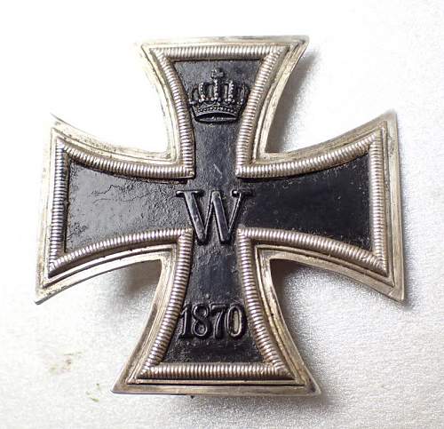 Eisernes Kreuz 1.Klasse 1870 WAGNER &amp; S. 14 LOTH - Original ?