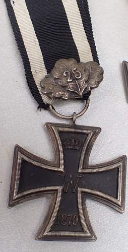 Eisernes Kreuz 2.Klasse 1870 mit Jubiläumseichenlaub 25