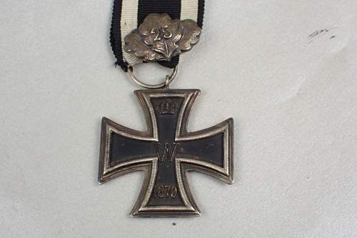 Eisernes Kreuz 2.Klasse 1870 mit Jubiläumseichenlaub 25