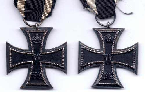 Eisernes Kreuz 2. Klasse, odd mark on ring