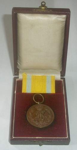 Cased Friedrich August medal