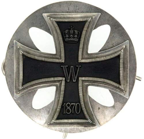1870 german imperial 1st class iron cross marked