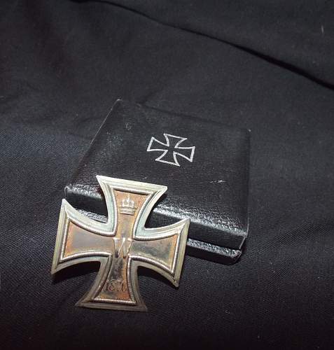 Ww1 rare original german imperial 1870 1st class iron cross boxed