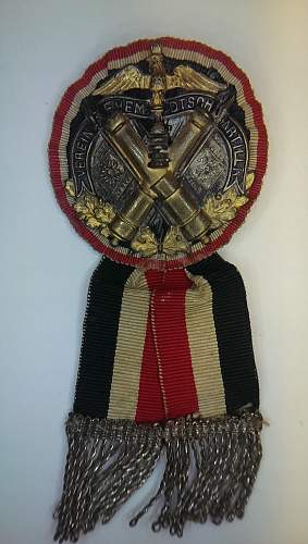 Imperial Veterans Artillery badge/pin