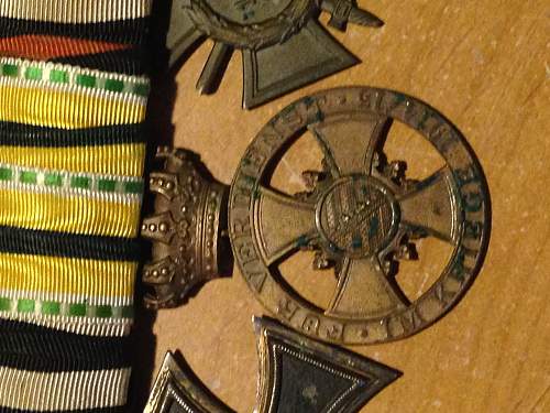 WWI Medal bar + Ribbon Bar SAXE MERIT MEDAL? EK2