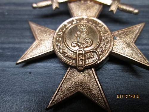 Imperial Parade Mount - EKII and Military Merit Cross (Bavaria)