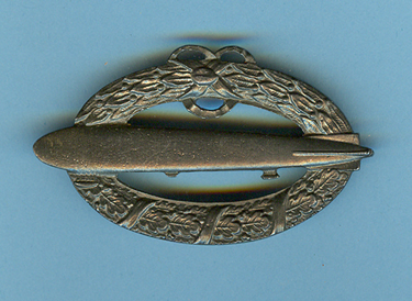 WW1 and Post-War German Imperial Air Ship Badges in Sterling Silver