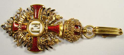 Imperial Order of Franz Joseph I of Austria - Grand Commander set of insignia.