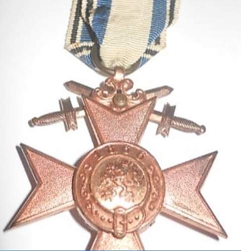 Bavarian Merit Cross Medal 3rd class with swords