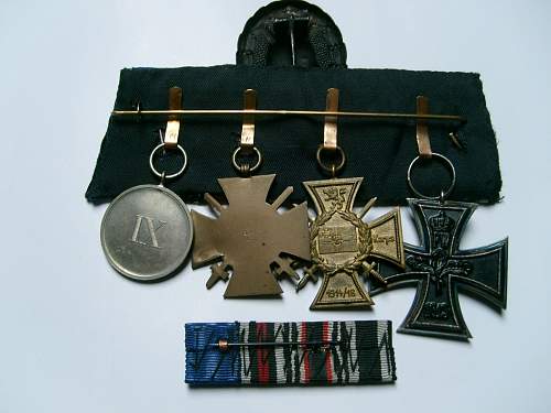 Medal bar-EK2-Marine Korps cross-9yr service-hindenburg