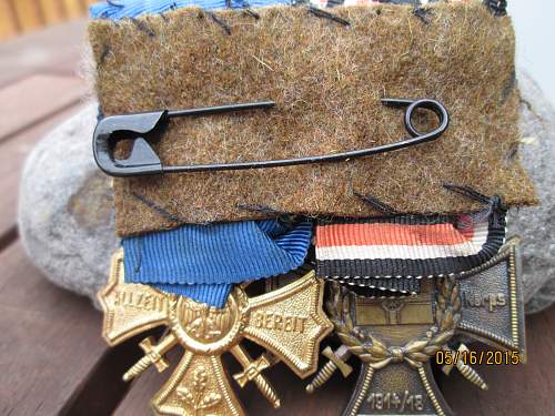 Medal bar-EK2-Marine Korps cross-9yr service-hindenburg