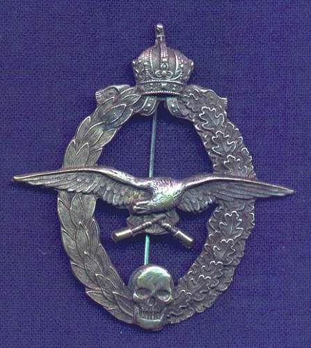 Austrian Sturmtruppe Badge...