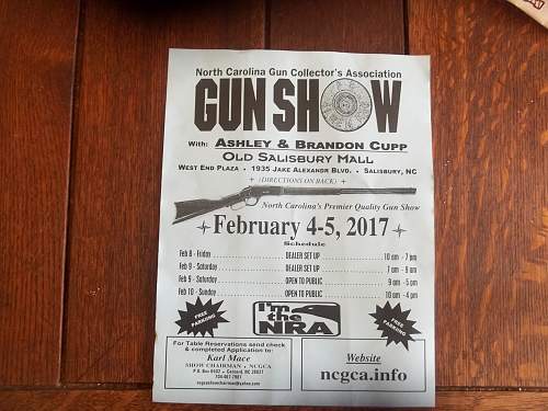 N.c. Gun collectors winter show 2017