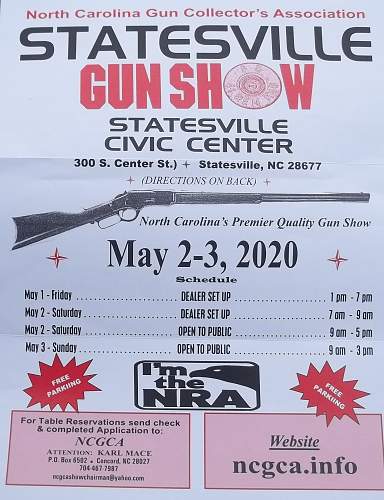 Ncgca statesville n.c. Gun show