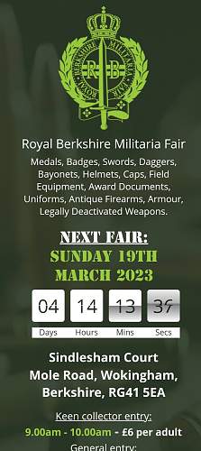 Royal Berkshire militaria fair.