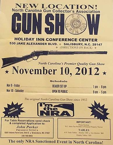 North Carlonia Gun Collectors Winter Show
