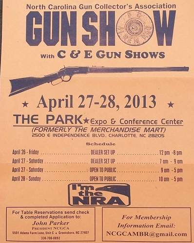 North Carlonia Gun Collectors Spring Show