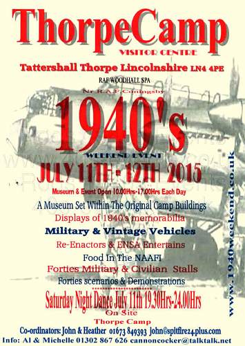 Thorpe Camp, Tattershall, Lincolnshire - 1940's Weekend