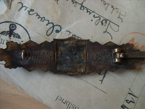 Nahkampfspange/close combat clasp bronze AGMuK: original?