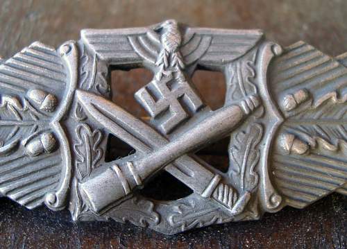 Close Combat Clasp (CCC) or &quot;Nahkampfspange&quot;  silver grade