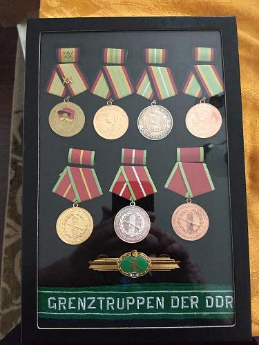 Grenztruppen Medal display