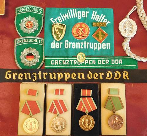 Grenztruppen Medal display