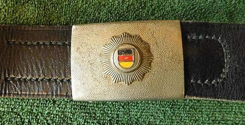 Kasernierte Volkspolizei (KVP) Koppelschloss und Lederkoppel /Belt and buckle