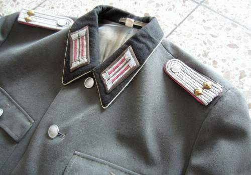 NVA Pionere Offizier early parade uniform re-used as service dress