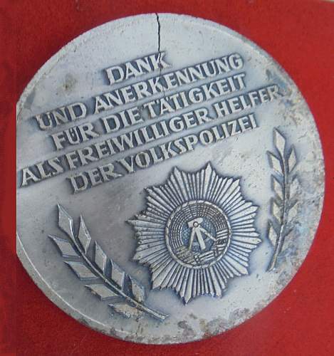 Medaille DDR 25 Jahre Helfer der Volkspolizei.