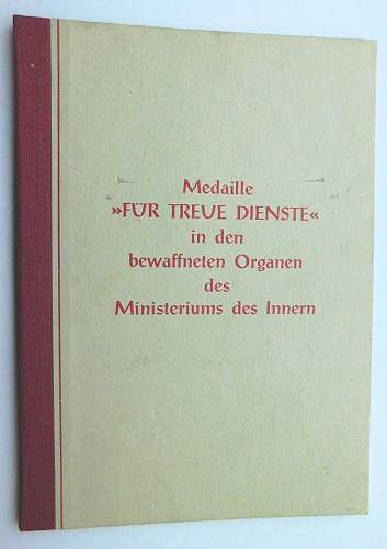 Medaille fur treue Dienste in dem bewaffneten Organen der Ministerium des Innern