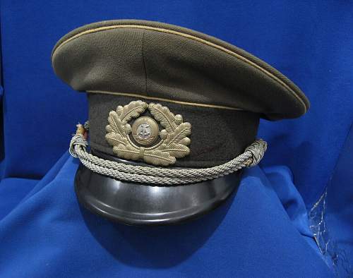 Is this 1986 DDR army officer cap/visor authentic?