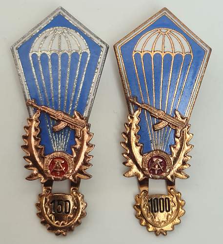 Fallschirmsprungabzeichen - Parachute jump badge - Second Modell 1973 - ??