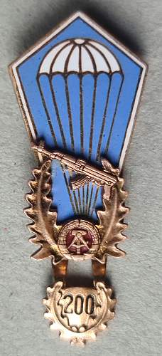 Fallschirmsprungabzeichen - Parachute jump badge - Third Modell 197? - ca. 1988