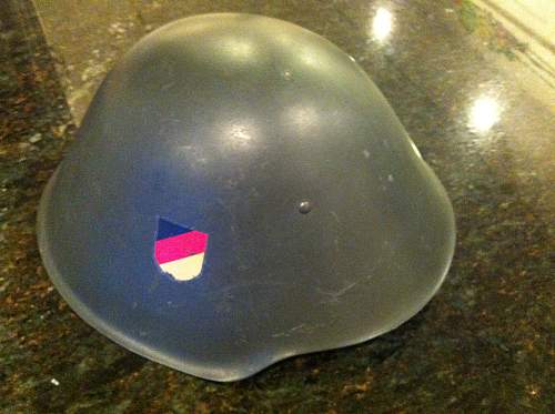 Early M56 Helmet. Good decal?