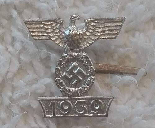 1939 Bar to the Iron Cross 2nd Class