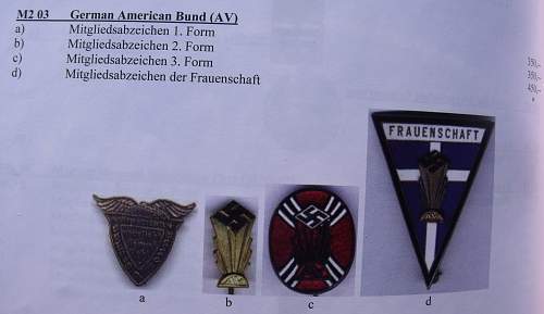 Amerikadeutscher Volksbund stick pin