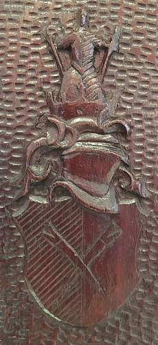German coat of arms carved in WW.2