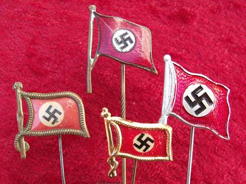 NSDAP Parteiabzeichen and Sympathizer stickpins