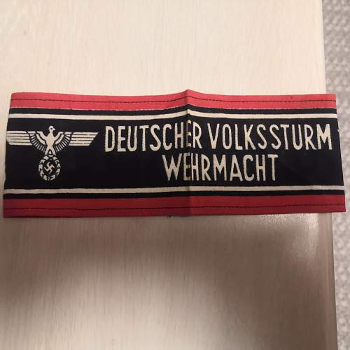 Deutscher Volkssturm Wehrmacht Armband Real or Fake